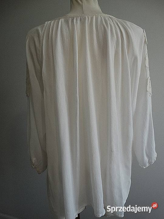 Bluzka Kremowa Zdobiona Koronką w stylu Boho Łomża sprzedam