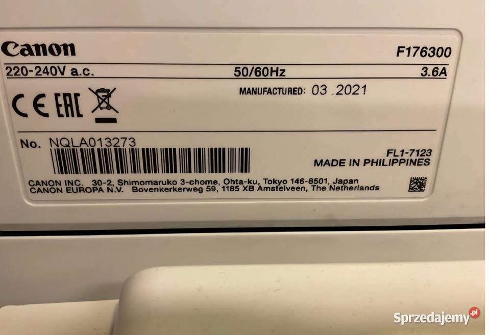 Canon 1643P z 2021 Drukarki i skanery Piekary Śląskie