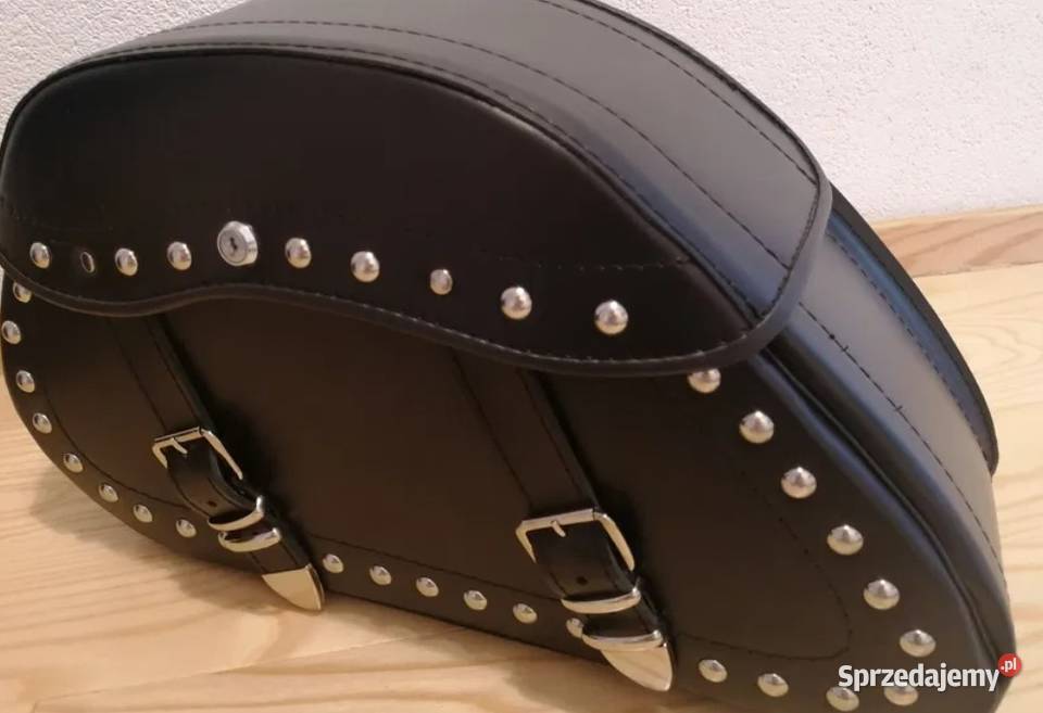 Duże sakwy skóra bydleca chopper cruiser ćwieki Akcesoria