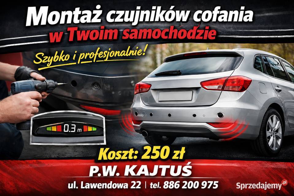 Czujniki cofania MONTAŻ Czujniki Tył Zamość