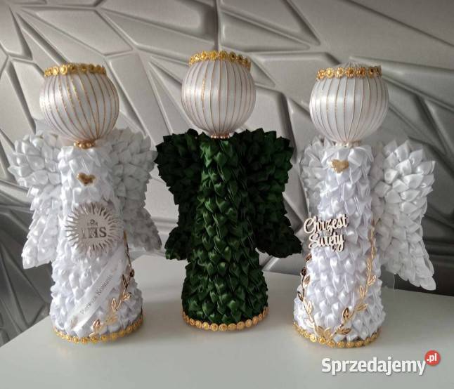 Aniołki i bukieciki z wstązki na różne okazje Śmigno