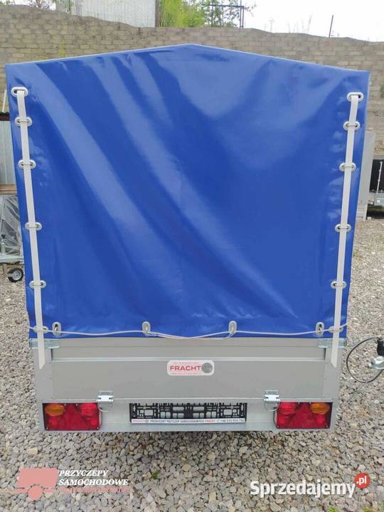 Spawana przyczepa z plandeką Fracht wym 270x125
