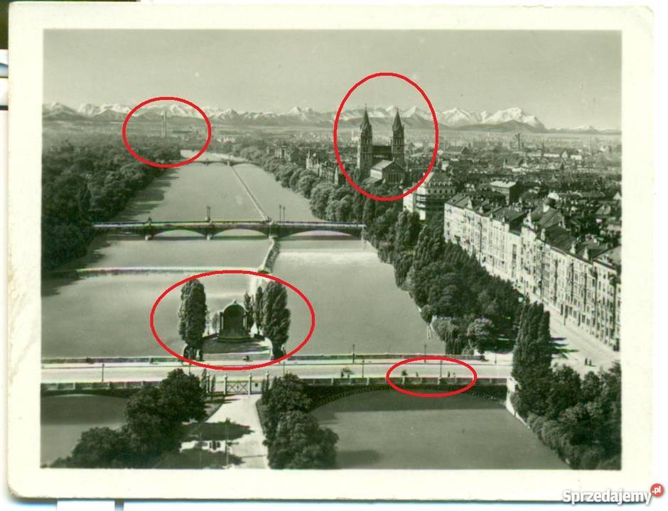 Mnchen Isarpartie mit Gebirge Ostrów Wielkopolski