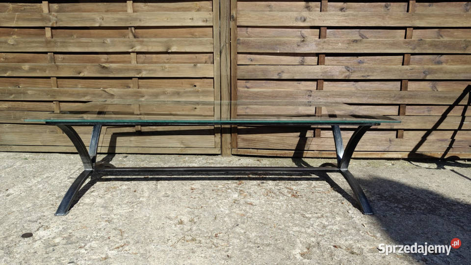 Ława metalowa kuta ze szkłem stolik kawowy Warszawa