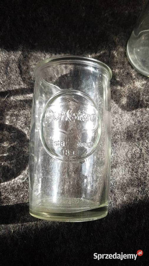 Trzy szklane szklanki słoiki Porcelana i szkło Myszków sprzedam