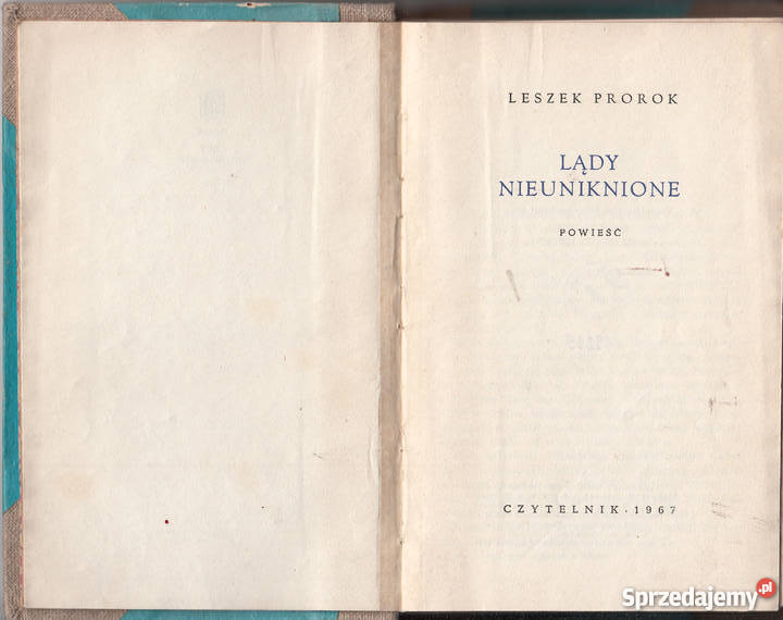 01306 LĄDY NIEUNIKNIONE LESZEK PROROK literatura piękna - proza polska małopolskie