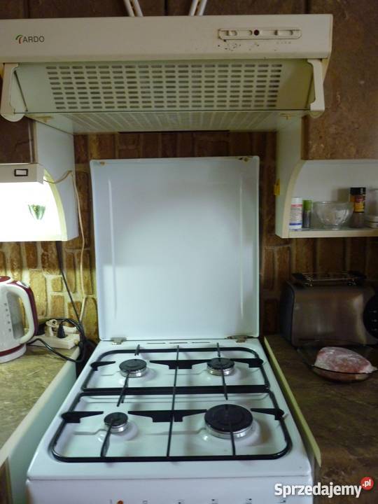 Kuchenka gazowo elektryczna biała