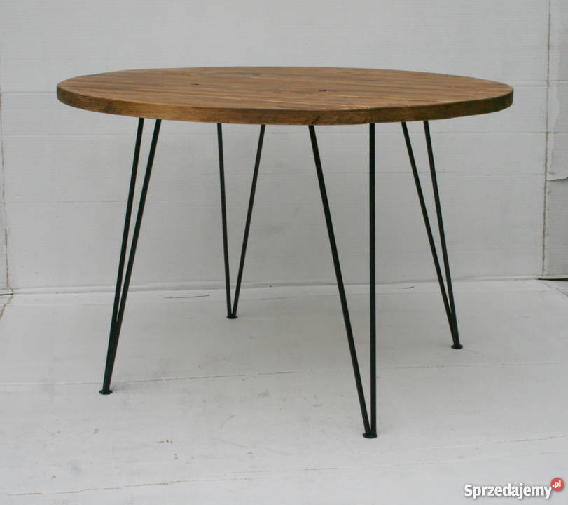 Stolik kawowy koło okrągły loft industrialny Mielec
