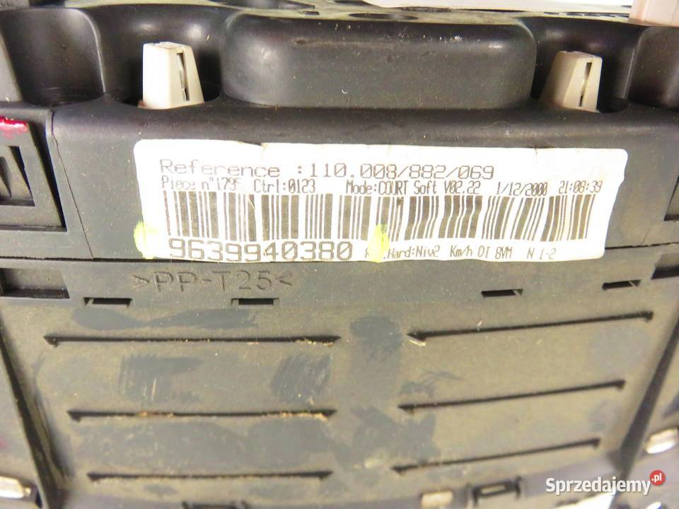 LICZNIK PEUGEOT 406 20 HDI 9639940380