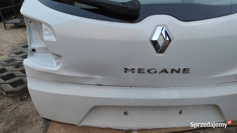 Klapa bagażnika Megane iii kombi teqnc biała Międzyborów