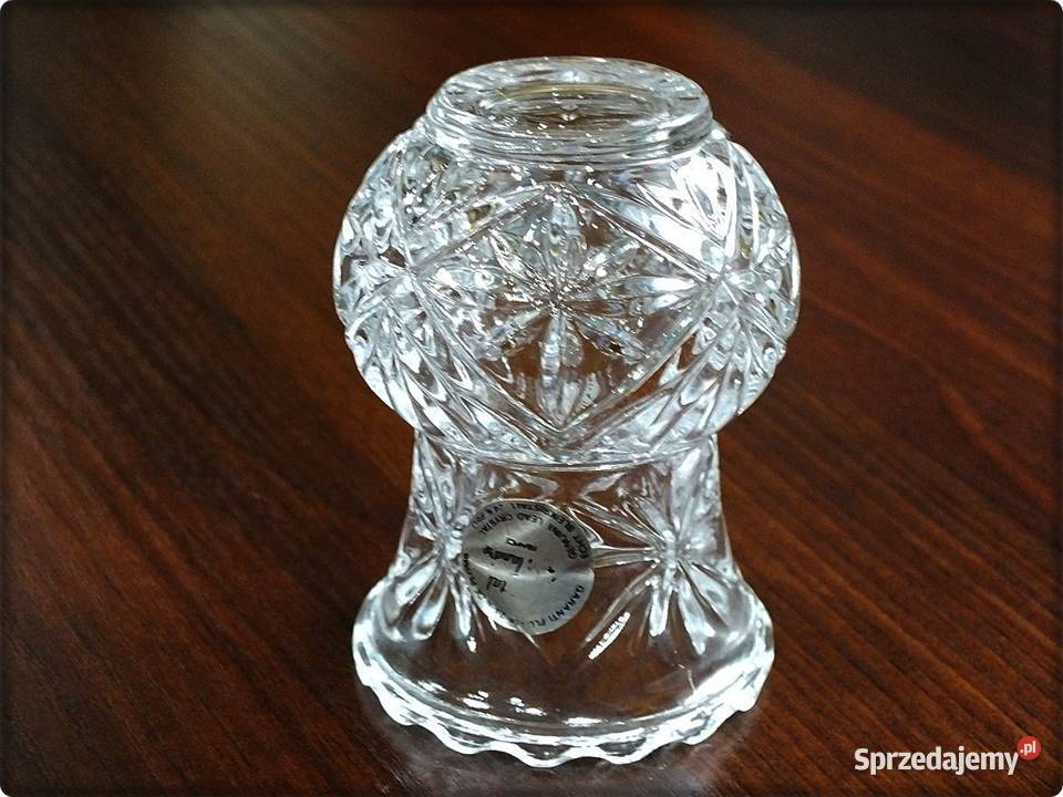 Prawdziwy Kryształ Ołowiowy mały Wazonik Cristal Żary