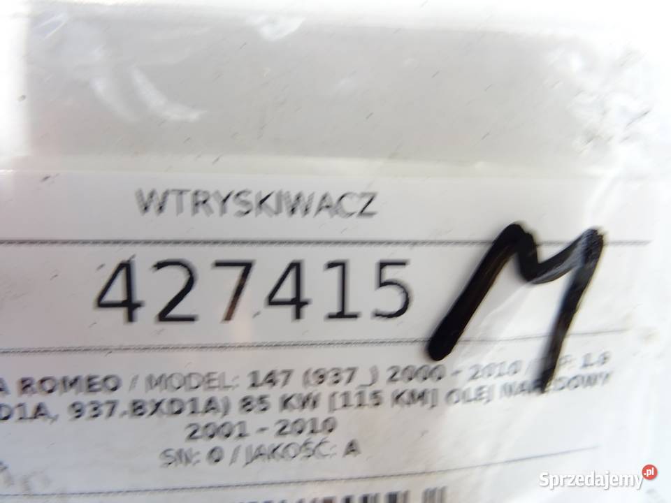 WTRYSKIWACZ ALFA 147 0445110119 19 115 0010