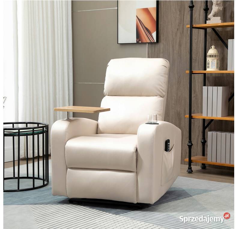 Fotel relaksacyjny z masażem i pilotem wygodny Lublin