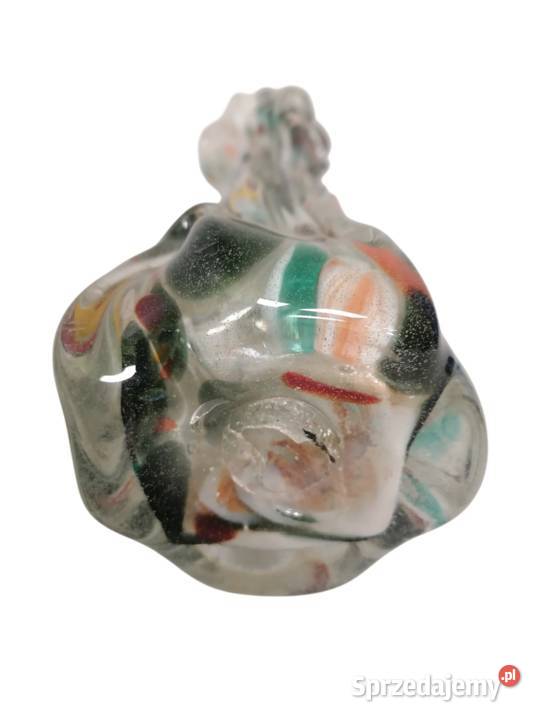 WAZON SĘKACZ KOLOROWE SZKŁO PRL VINTAGE Porcelana i szkło dolnośląskie Kłodzko