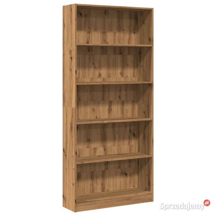 Regał dąb artisian 80x24x176 materiał