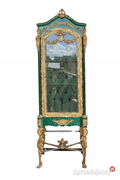 Witryna Okuta Brązem Medalion Porcelana Malachit Kraków sprzedam
