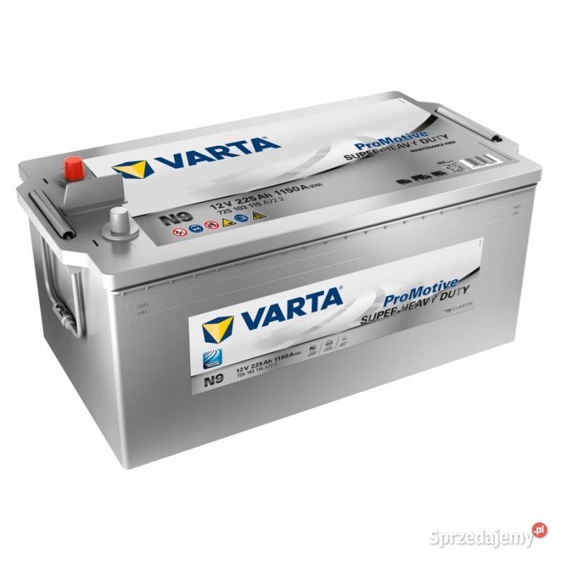Akumulator Varta N9 12V 225Ah 1150A Jelcz-Laskowice sprzedam