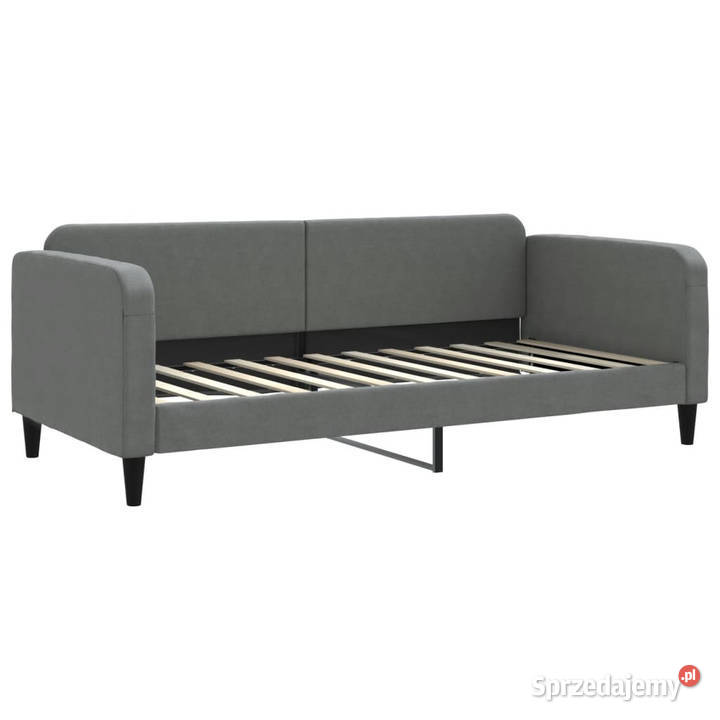 Sofa z funkcją spania ciemnoszara obita tkaniną 75cm Warszawa