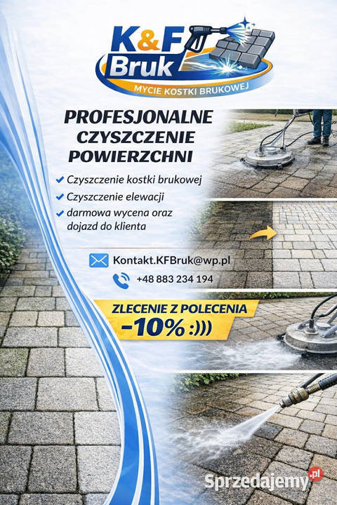 Profesjonalne mycie ciśnieniowe kostki brukowej mazowieckie Warszawa