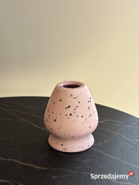 Różowy zestaw matcha nakrapiany 4 elementy na Pozostałe Przybory kuchenne Gdańsk sprzedam