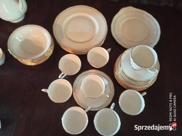 Patera Ascot DUCHESS England Biel ze złotem pomorskie