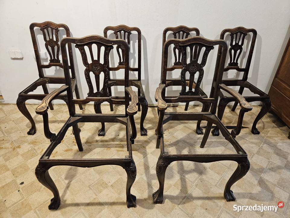 Krzesła ludwikowskie Bez siedzisk Dom i Ogród Nowy Sącz sprzedam