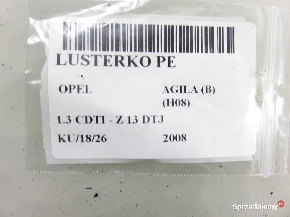 LUSTERKO PRAWE OPEL AGILA B H08 3601103R 26UD
