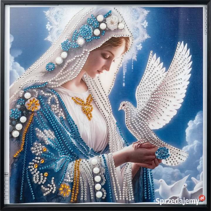 Maryja w wyklejance diamentowej Rękodzieło Kraków