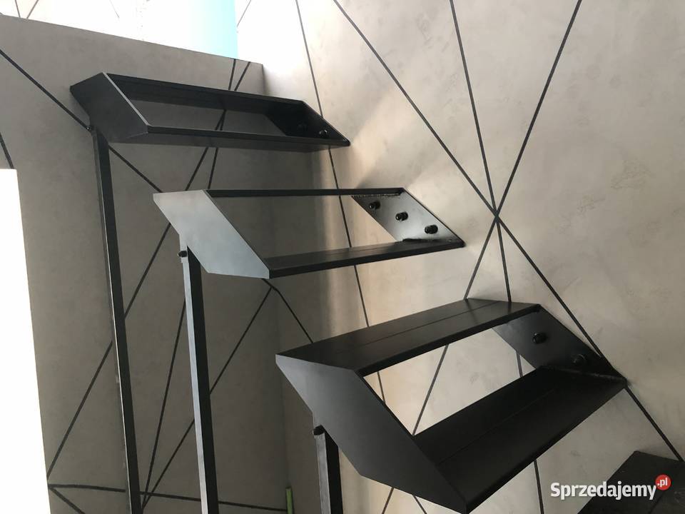 Schody dwuwangowe wycinane laserowo Stalowe