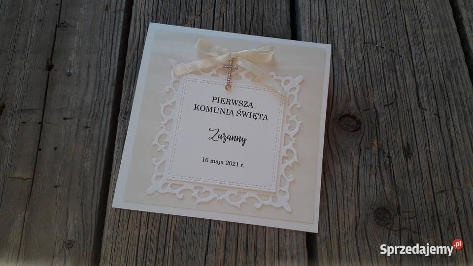 Zaproszenie na Pierwszą Komunię Świętą różne Słupsk