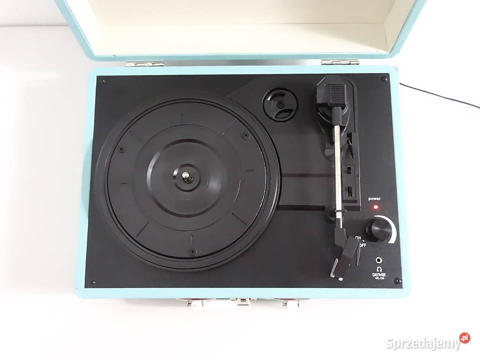 Gramofon walizkowy Denver VPL120 Blue Retro Gramofony Biłgoraj