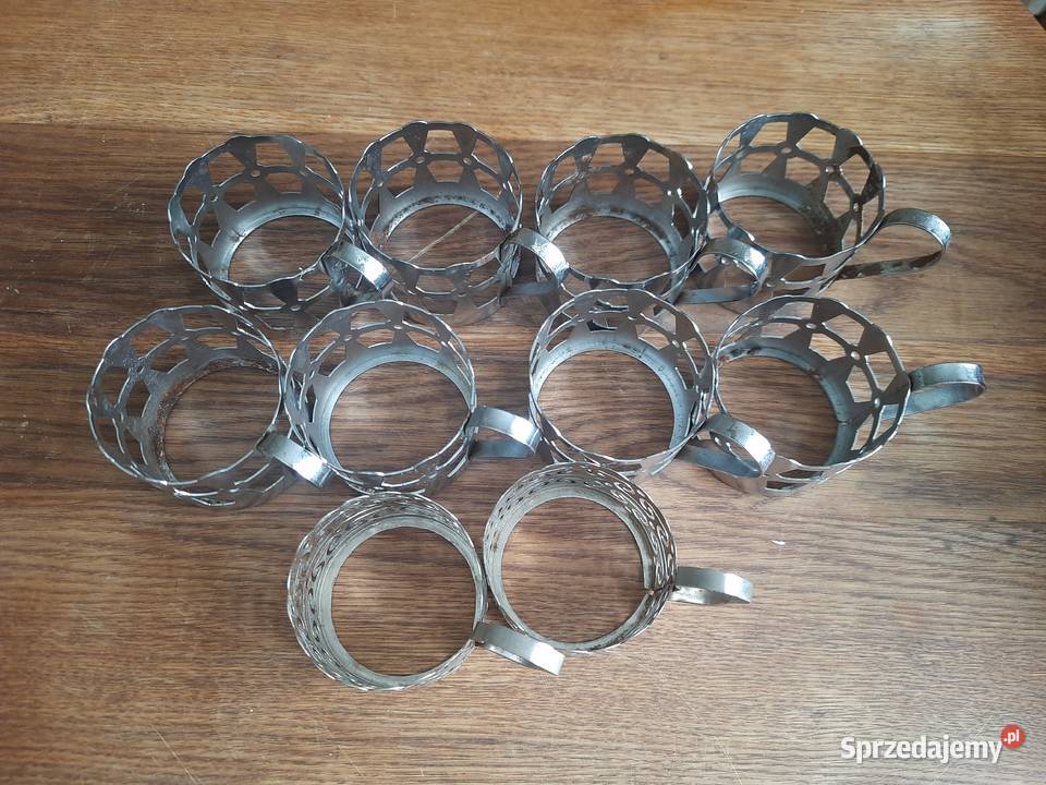 10 uchwytów do szklanek PRL sprzedam