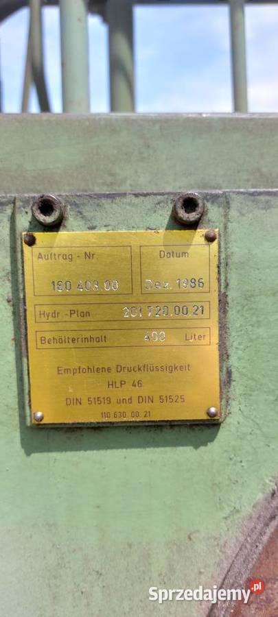 Agregat hydrauliczny 400l Silnik 75kW BBC HLP46 Mianowice