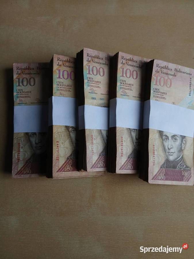 100 bolivares Wenezuela 5 paczek obiegowe śląskie