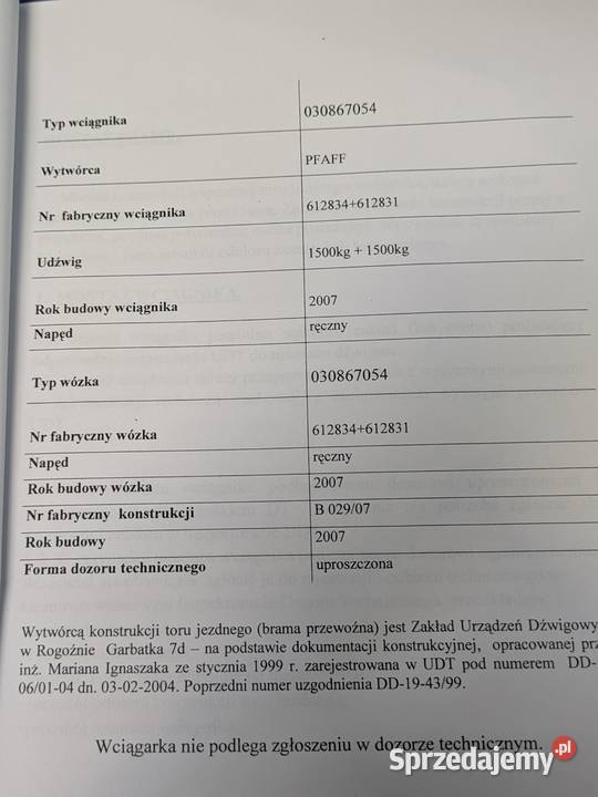 wyciągarka bramowa przewoźna Wyciągarki warsztatowe Kraków