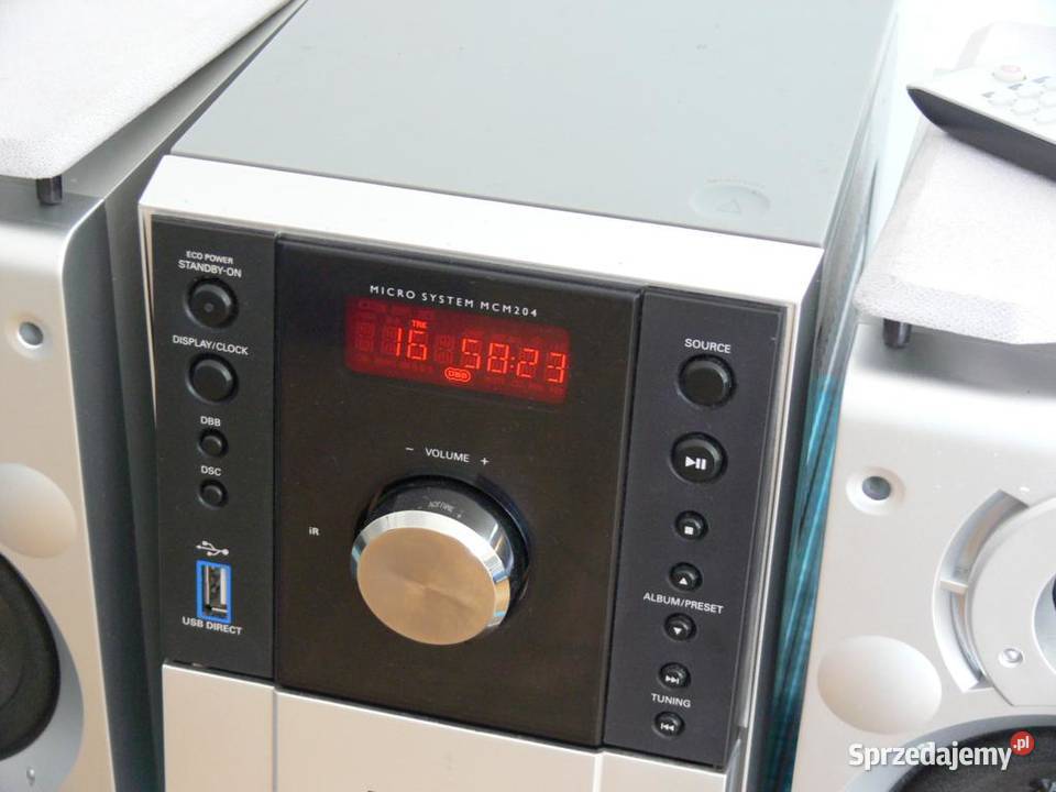 Wieża Philips MCM204 pil USB mp3 kolumny WYSYŁKA Wieże i miniwieże