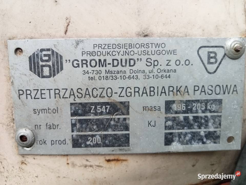 Przewracarko grabiarka Kosiarka rotacyjna małopolskie Limanowa