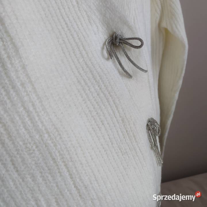 Sweter rozpinany XS do S KREMOWY Koszalin