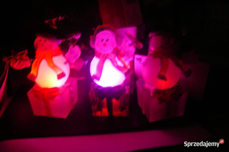 Figurki świąteczne podświetlane Nowe bałwan miś Wrocław