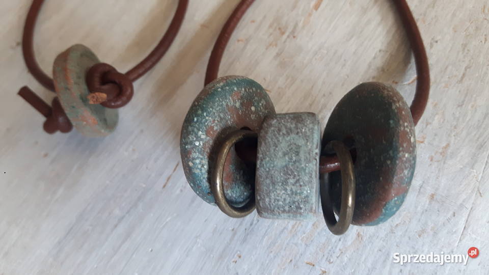 Naszyjnik ceramiczny ręcznie wykonany mazowieckie Otwock