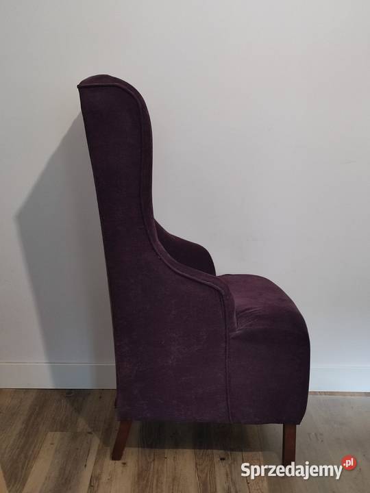 Fotel welurowy fioletowy nieużywany Olsztyn