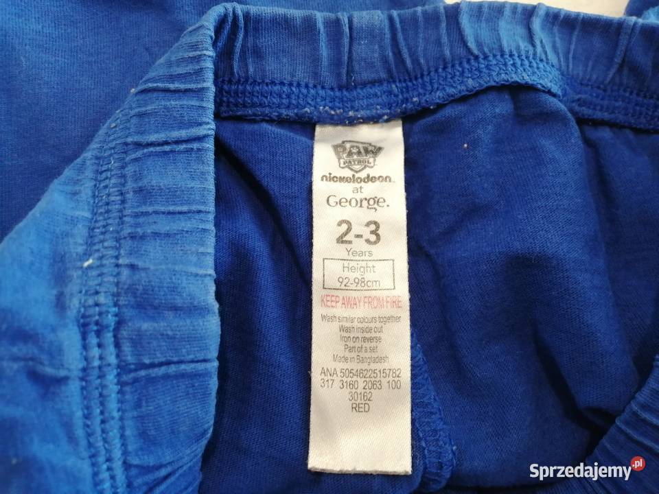 Spodnie do spani piżama Psi Patrol 9298 George niebieski Czeladź