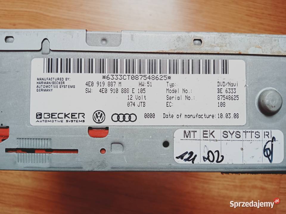 Audi A4 A5 B6 B7 B8 czytnik nawigacji Motoryzacja Krotoszyn