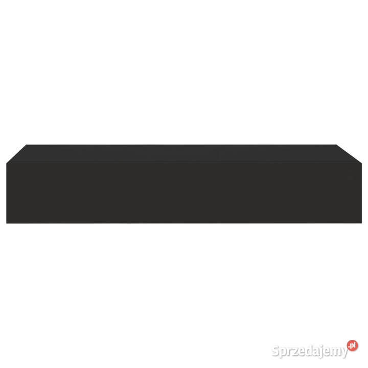 Półka ścienna z szufladą czarna 60 x 235 x 10 sprzedam