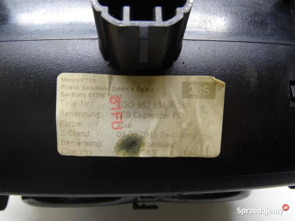 UCHWYT CUP HOLDER NA KUBKI 4G0862534A AUDI A6 C7