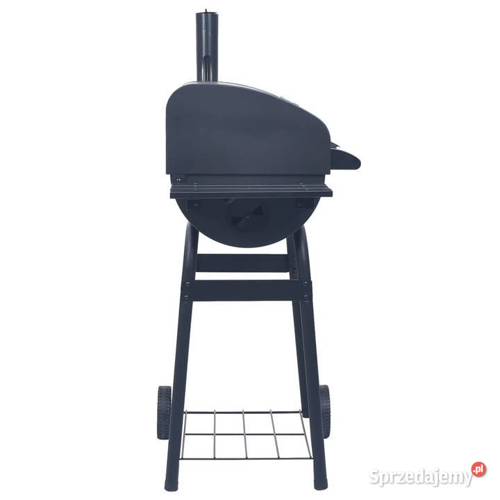 Grill ogrodowy z wędzarnią i dolną półką czarny mazowieckie