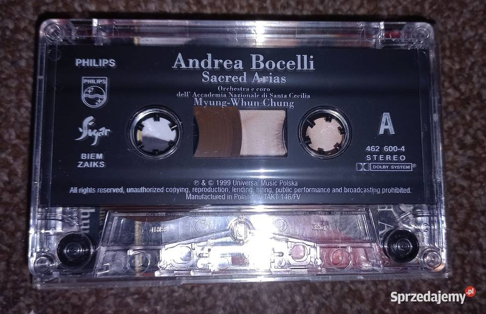 Andrea Bocelii Sacred Arias kaseta magnetofonowa Elbląg sprzedam