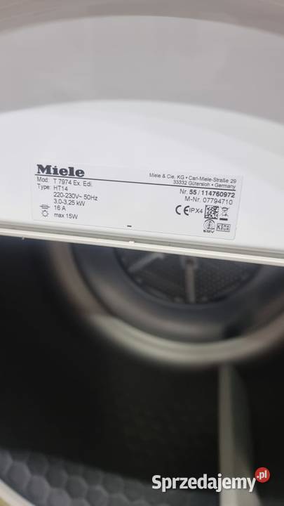 Suszarka wywiewna Miele T 7974 Exklusiv Edition Gdańsk