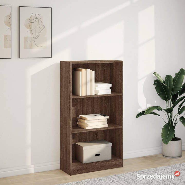 Regał brązowy dąb 60x24x109 materiał mazowieckie sprzedam