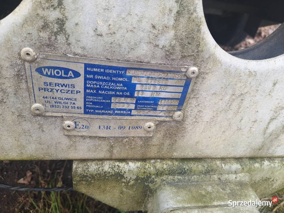 Przyczepka Wiola dwuosiowa 1350 Bydgoszcz
